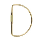 Maxbell 5 Pieces Brass Screw Lock Keychain Ring Clip Tool Hook Clasp D shape