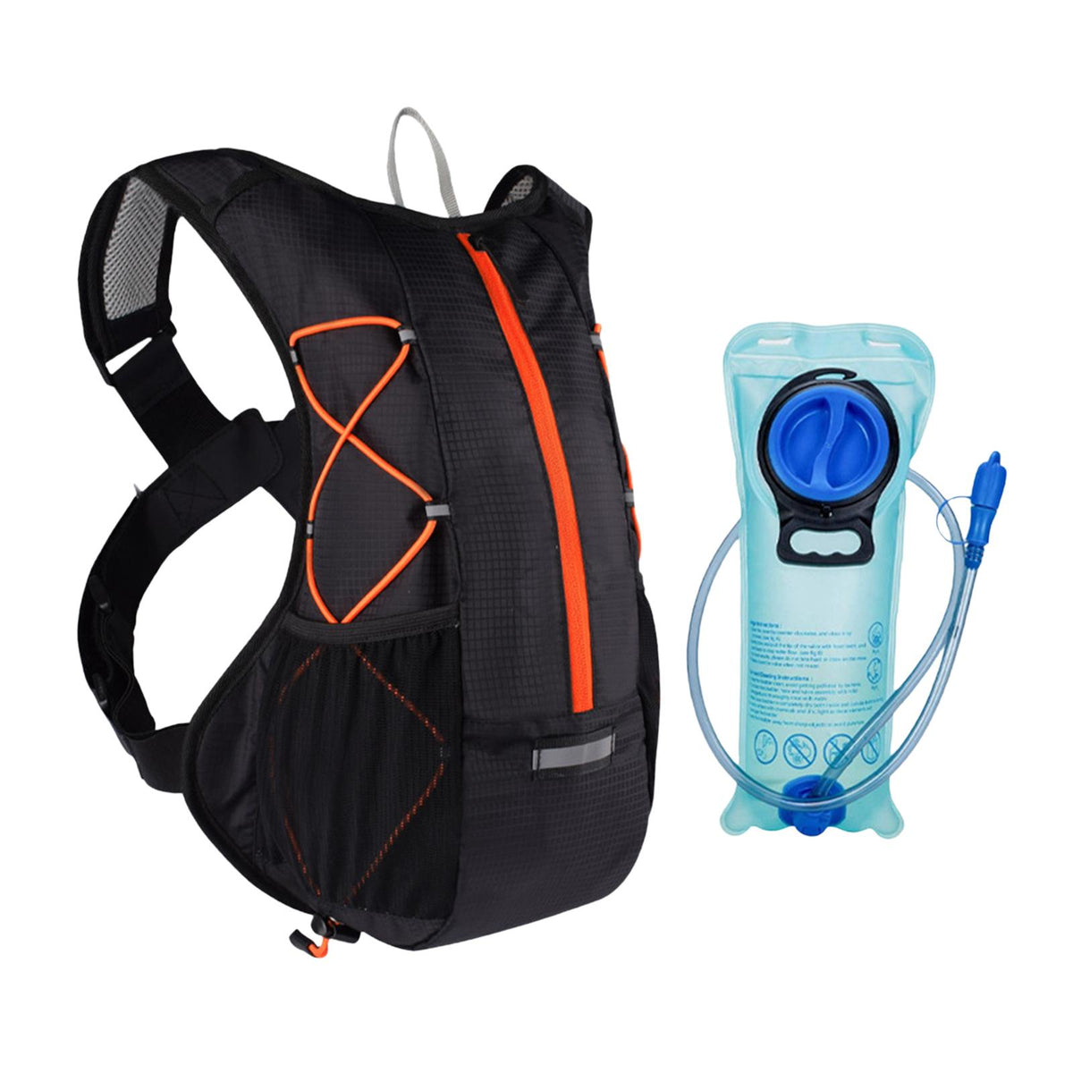Maxbell Hydration Backpack with 2L Hydration Bladder for Camping Outdoor Sports Race Black