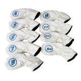 Maxbell 4-AW 9pcs Golf Club Head Cover Irons Headcover with 2pcs Ball Holder Bag