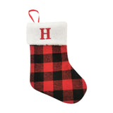 Christmas Stockings Portable Xmas Fireplace Socks for Holiday Home Fireplace Letter H