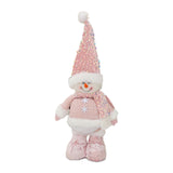 Xmas Figurine Stuffed Doll Table Ornament Gift Christmas Standing Plush Doll Snowman 47x12x6cm