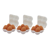 Maxbell Dollhouse Miniature Egg Tray 1:12 Landscape Doll House Decor Egg Storage Box White