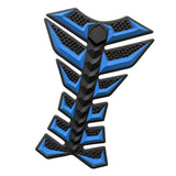 Maxbell Motorcycle Gas Tank Sticker 3D Rubber Accessories Oil Tank Fish Bone Sticker Blue
