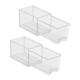 Maxbell 2 Pieces Refrigerator Organizer Boxes Stackable for Kitchen Cupboard Cabinet