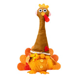 Thanksgiving Plush Standing Turkey Doll Ornament for Study Desk Multipurpose Female