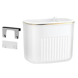 Maxbell Hanging Trash Can with Lid Kitchen Compost Bin for Cabinet Countertop Indoor White S