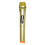 Maxbell Kids Microphone Toy Stage Costume Mic Prop for Kids Halloween Career Day Toy Gold Orange