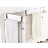 Maxbell 2Pcs Towel Rail Bar Holder Kitchen Over the Door Cabinet Storage Hanger Hook