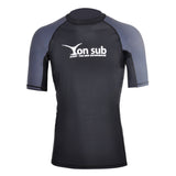 Maxbell Men Surfing Rash Guard Short Sleeve Top Quick Drying T-Shirt Swimwear M