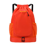 Maxbell Basketball Backpack Bag Folding Racketcarry Bag for Volleyball Travel orange