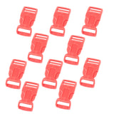 10 Pcs 3/4" 19mm Pom Plastic Buckle Quick Release Clip Belt Backpack Red