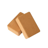 2x Cork Yoga Block Support Brick for Stretching Toning Indoor Sports Fitness