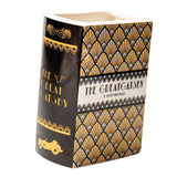 Maxbell Decorative Vase Book Shaped Gift Ceramic Vase for Desktop Centerpiece Office Style B