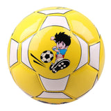 Maxbell Children Football PU Leather Ball Multicolor Kids Play Soccer Yellow+White