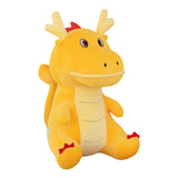 Chinese Dragon Pillow Stuffed Animal Toy for Office Beach Chair Decor Sturdy Yellow