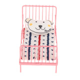 Maxbell 1:12 Dollhouse Small Single Bed Flower Dollhouse Furniture for Children Room