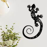 Maxbell 2xMetal Gecko Lizard Wall Decor Hanging Iron Lizard for Living Room Yard