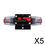 Maxbell 5xManual Reset Circuit Breaker 12v/24v Car Auto Boat Audio Fuse Holder 30A