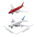 Maxbell 2Pcs Airplane Model Alloy Ornament Toy Aircraft for Decor Fireplace Keepsake Red White