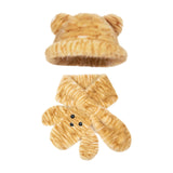 Maxbell Winter Warm Hat with Plush Scarf Women Tiger Printed Hat for Walking Fishing