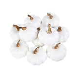 Maxbell 10 Pieces White Artificial Pumpkins Fun for Halloween Fireplace Thanksgiving