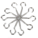 Maxbell 20x10pcs Mini Eye Pins Screw Hook House Curtain Net Wire Hanging Hook 55x3.8mm