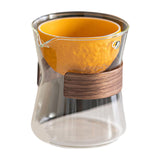 Maxbell Glass Teapot 210ml Multipurpose Drinkware Transparent for Blooming Loose Tea clear orange