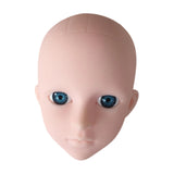 Maxbell Mannequin Training Head Cosmetology Face Head for Beauty Salon Home Beginner Blue Eyes