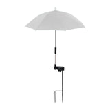 Maxbell Plant Umbrella Canopy Ground Insert Multipurpose Lightweight Garden Umbrella Argent