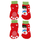 Maxbell Maxbell Christmas Snowman Pet Dog Puppy Cat Non-Slip Socks with Paw Prints Size M
