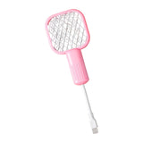 Maxbell Electric Fly Swatter Easy to Use Small Animals Swatter for Travel Outdoor Camping Pink