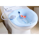 Maxbell Maxbell Toilet Sitz Bath Tub Hip Basin with Flusher for Pregnant Hemorrhoids Blue