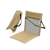 Floor Chair with Backrest Stadium Seat Camping Chair for Yard Lawn Garden Brown