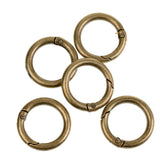 Maxbell 5 Pieces 28mm Alloy Round Carabiners Camping Spring Clip Keychain Bronze - Aladdin Shoppers