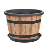 Maxbell Plant Pot Decor with Drainage Holes Saucer for Garden Home Plants Yard Hotel 21.15 cmx20.9 cm