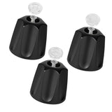 Maxbell 3 Pieces Shower Knobs Components Bathtub Faucets for Dorm Bathroom Household Black