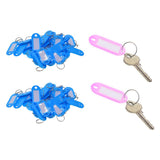 100pcs Removable Waterproof Key Tags ID Name Card Tags Mark Label Blue