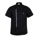 Maxbell 2pcs Womens Mens Chef Jackets Coat Short Sleeves Shirt Kitchen Uniforms