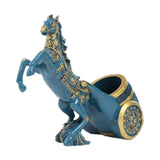 Maxbell Wine Bottle Holder Animal Figurine Bottle Rest Statue for Bar Countertop Decor Horse Blue
