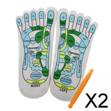 Maxbell 2xFoot Massage Socks Hosiery Reflexology Socks for Adults Unisex Women and Men