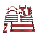 Maxbell 1/16 RC Car Upgrade Spare Kit Metal Steering Servo Mount for C64 RC Vehicles red