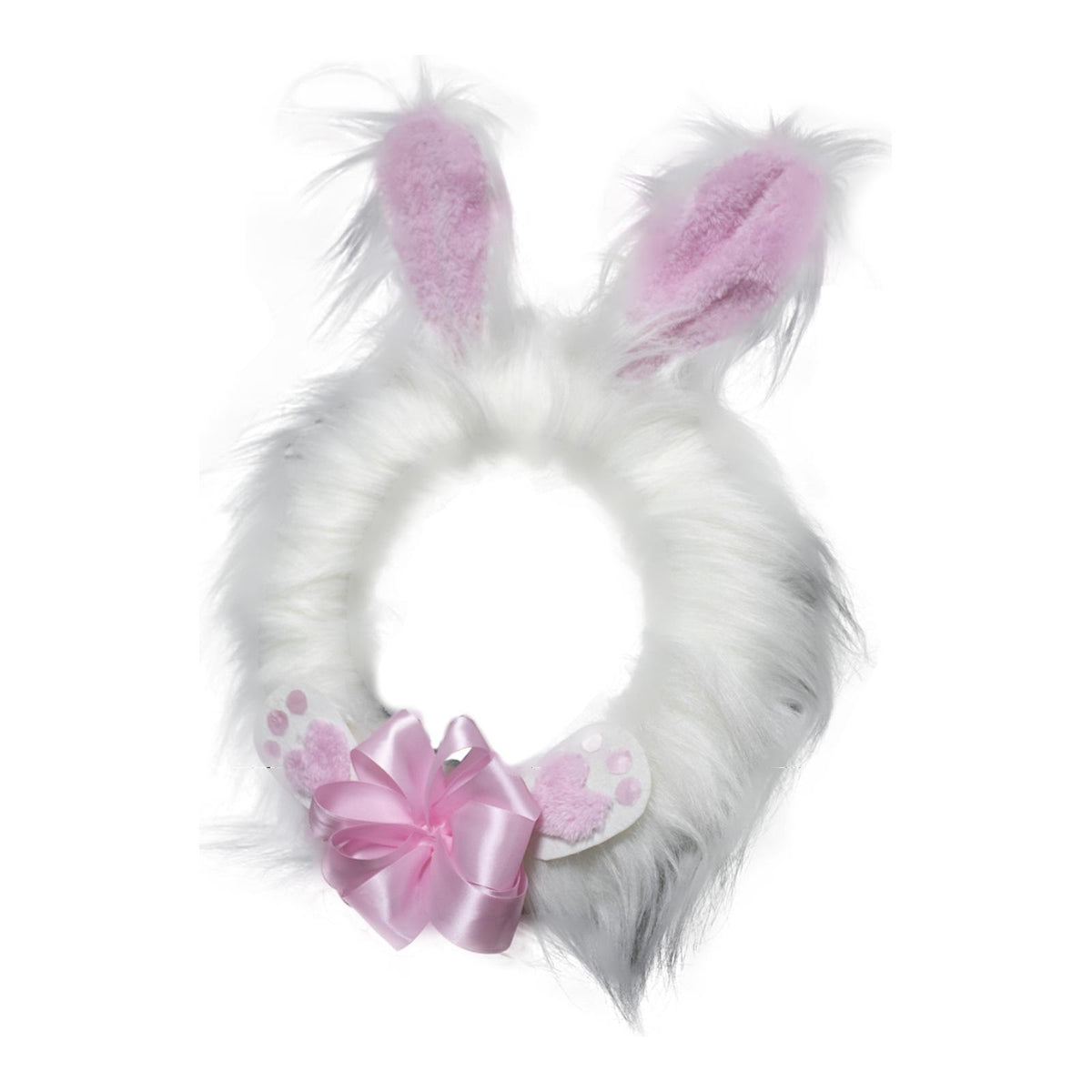 Maxbell 35cm Plush Easter Bunny Front Door Wreath Multipurpose Easter Party Supplies