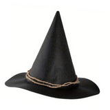 Halloween Witch Hat Felt Pointed Cap for Fancy Dress Stage Show Themed Party Black