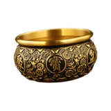 Maxbell Traditional Treasure Bowl Offering Bowl Desktop Ornament for Restaurant Shop 10x10x5.5cm