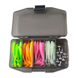 Maxbell Fishing Lures with Luminous Portable Fishing Gear Kit for Bass Anglers Trout 41Pcs 124g