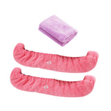 Maxbell 2Pcs Ice Skate Guards Ice Skating Protector for Ice Skates Winter Sports Men Pink and Purple