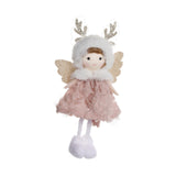 Maxbell Christmas Tree Hanging Pendant Christmas Stuffed Doll for Office Living Room Pink