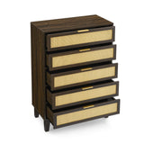 Bedroom 5 drawer dresser, dresser modern wooden chest of drawers with