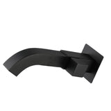 Maxbell Sink Tap Modern Square Wall Mounted Basin Tap for Commercial Bathtub Kitchen black Side opening