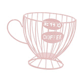 Maxbell Coffee Capsule Organizer Storage Basket Display Home Decor Coffee Pod Holder Pink